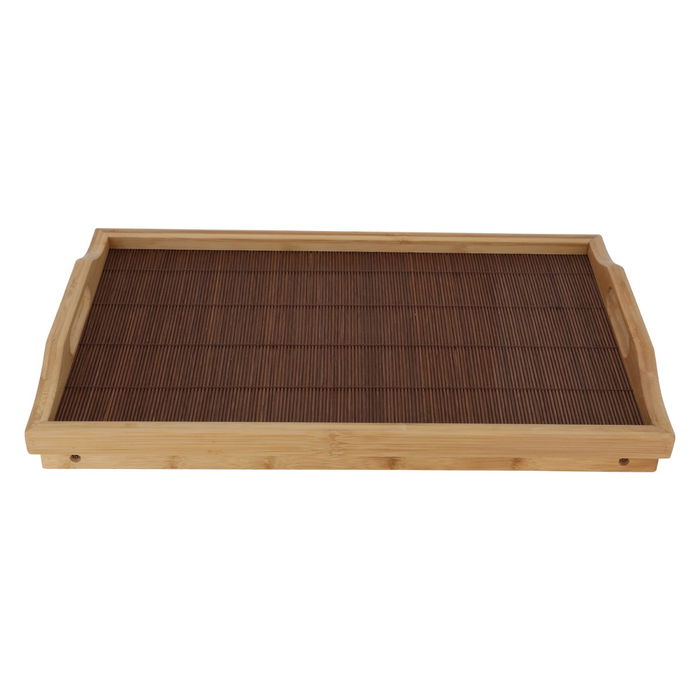 Serving Tray, Brown Bamboo Wooden with Legs image 2