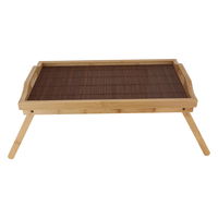 Serving Tray, Brown Bamboo Wooden with Legs product image