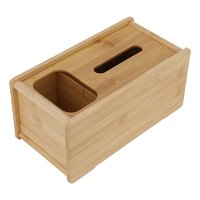 Bamboo wooden napkin box with box product image
