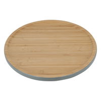 Wood cake serving stand with gray edge, base 30 * 9.6 cm product image