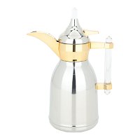 Tamim Dallah 3, silver, with a transparent handle, a golden mouth, 0.6 liters product image