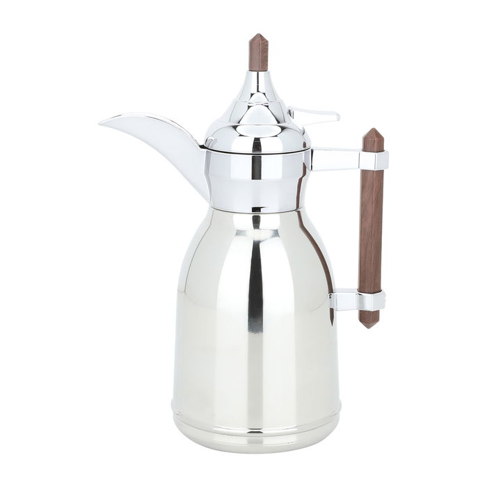 Tamim Dallah 3, silver, with a dark wooden handle, 0.6 liter image 1