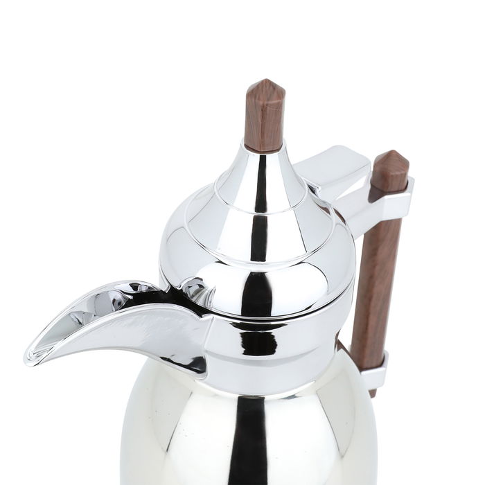 Tamim Dallah 3, silver, with a dark wooden handle, 0.6 liter image 2