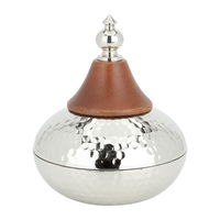 India Tamria small silver steel with wooden cover product image