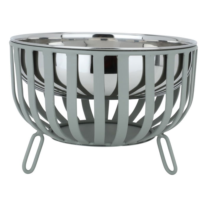 India Grey Salad Bowl with Inner Steel Bowl image 1