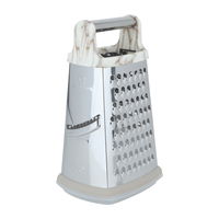 Steel Grater 4 Faces With Silicone Hand Steel With Plastic Box 9 product image