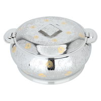 Indian Food Container Silver Gold Pattern 3500ml product image