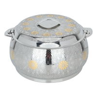 Indian Food Container Silver Embossed Gold 7500ml product image