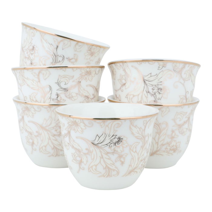 Lily Porcelain Coffee Cup Set 12 Pieces image 1