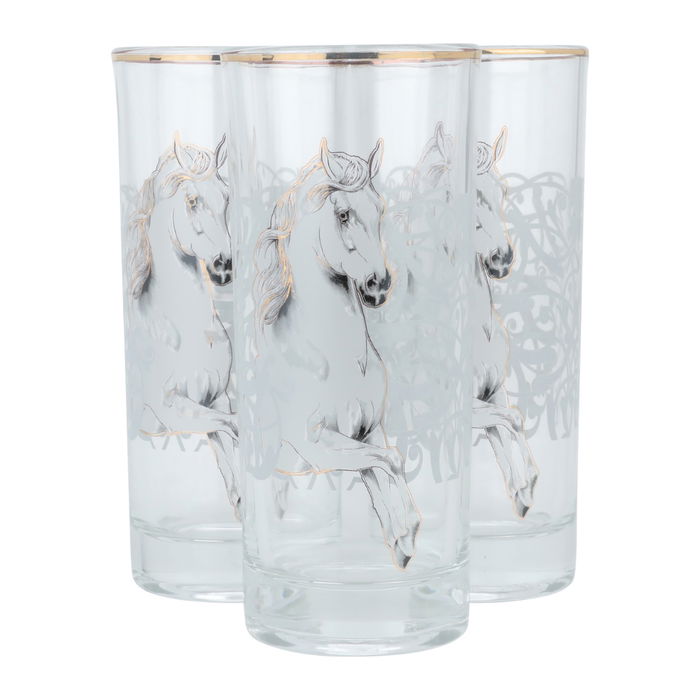 3 pcs glass water cups image 1