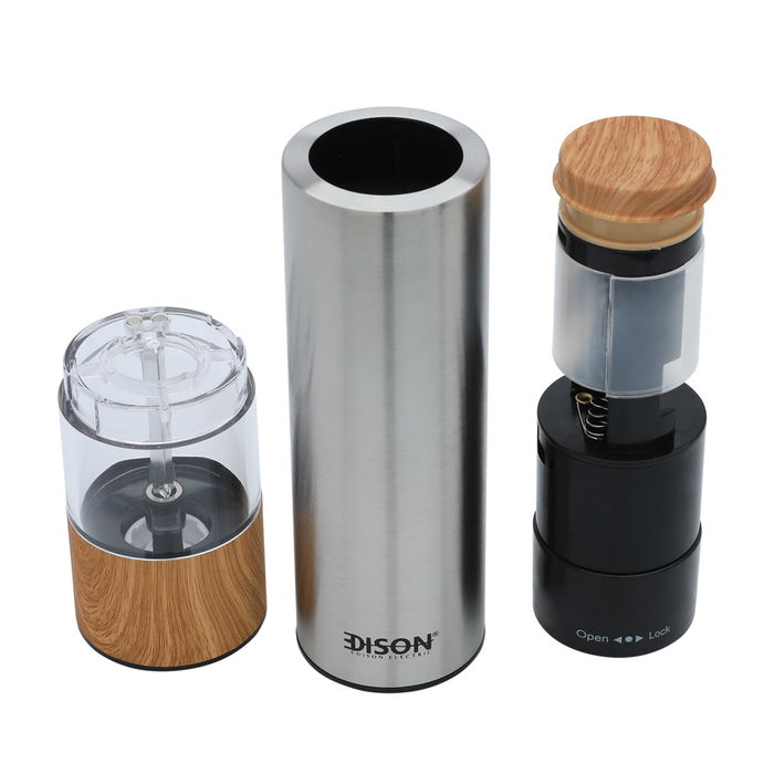 Edison wooden spice grinder with battery image 4