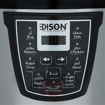 Edison Electric Pressure Cooker 8 Liter Black 1300 Watt image 3