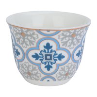 Arabic coffee cups set white embossed blue 12 pieces product image