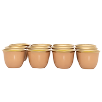 Brown coffee cups set with golden rim 12 pieces product image