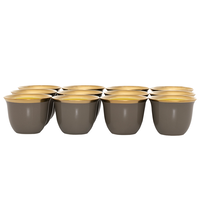 coffee cup set Dark gray with golden rim 12 pieces product image