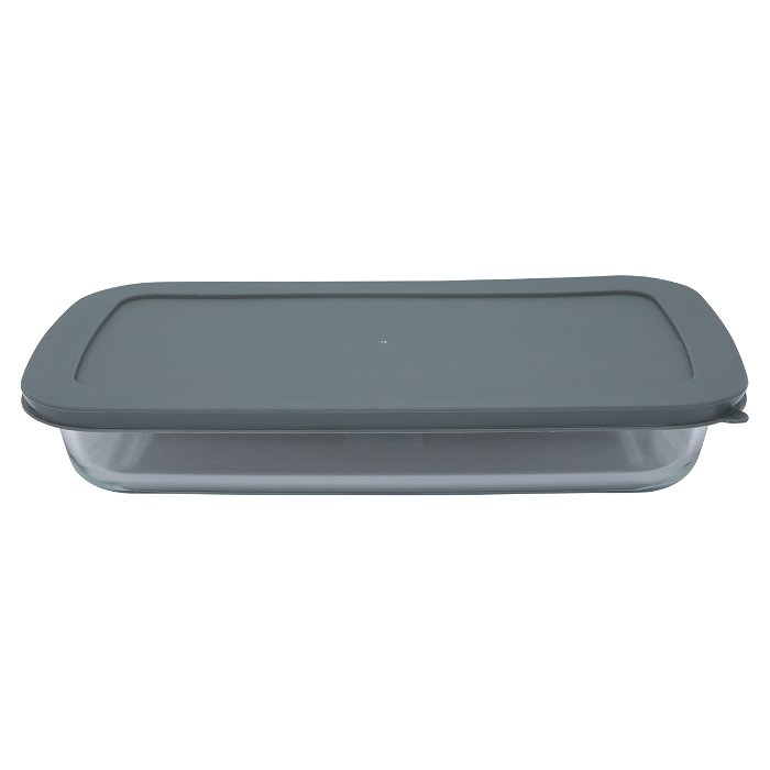 Max Rectangular Glass Oven Tray With Lid 2.2L image 1
