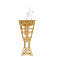 Incense burner, steel, golden Islamic inscription product image