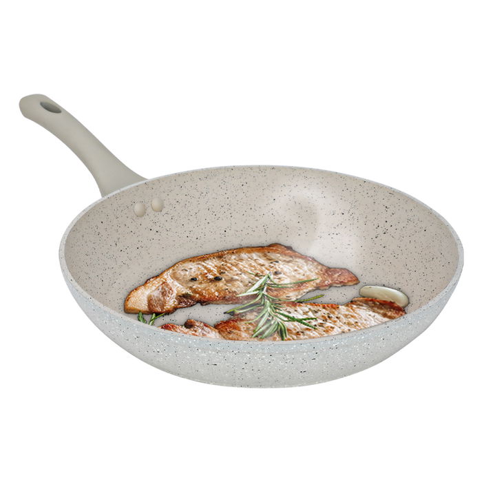 Rocky creamy granite frying pan 30 cm image 1