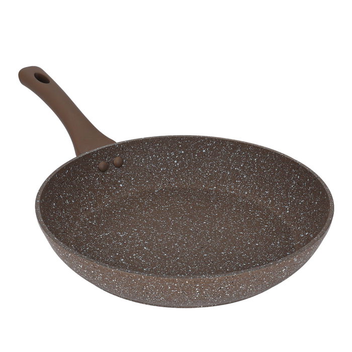 Rocky brown granite frying pan 28 cm image 2