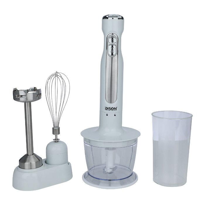 Edison hand blender with charger, white, 100 watts image 1
