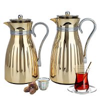 Dana thermos set, golden, with a golden handle, 2-pieces product image