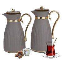 Dana thermos set gray with golden handle 2-pieces product image