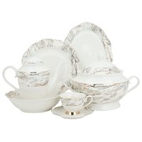 Marble white porcelain dinner set 65 pieces product image