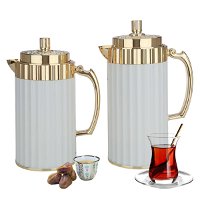 Eva thermos set, creamy, with a golden handle, 2 pieces product image