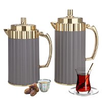 Eva Gray thermos set with a golden handle, two pieces product image