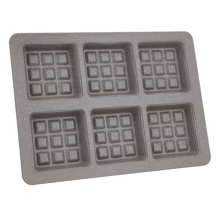 Bake Chef Mold 6 Eyes Rectangle Granite 2.5×28.3×40.5cm image 2