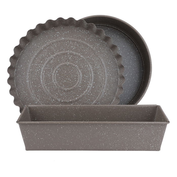 Pic Chef Light Brown Granite Cake Mold Set 3 Pieces image 1