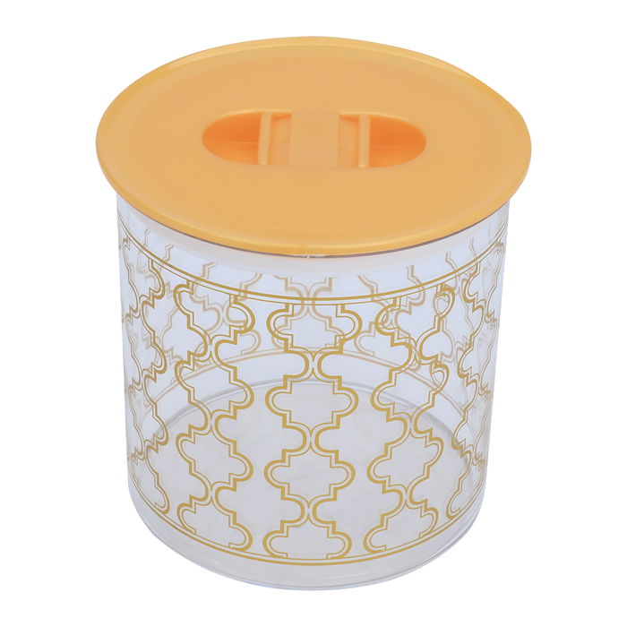 Gold Pattern Round Plastic Box Set 4 Pieces image 2