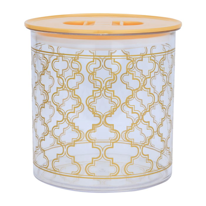 Gold Pattern Round Plastic Box Set 4 Pieces image 3