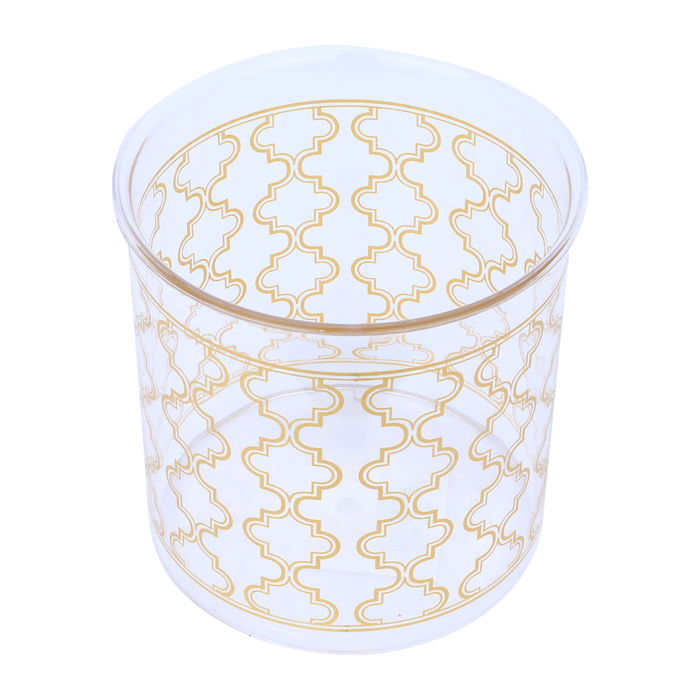 Golden Embossed Round Plastic Box 2000ml image 3