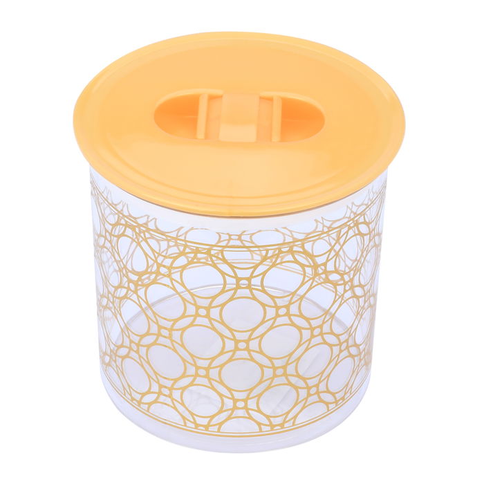 Round Plastic Box Embossed Gold Circles 2000ml image 2