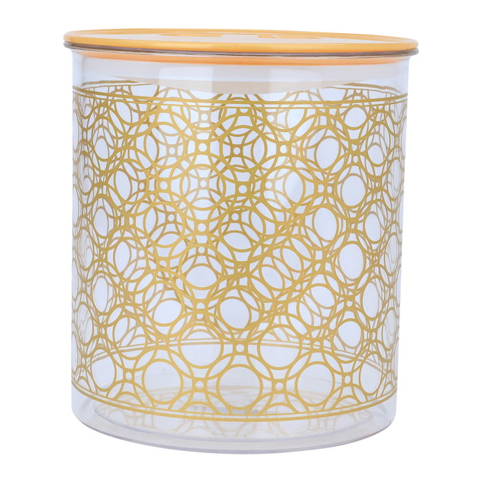 Round Plastic Box Embossed Gold Circles 3250ml image 3