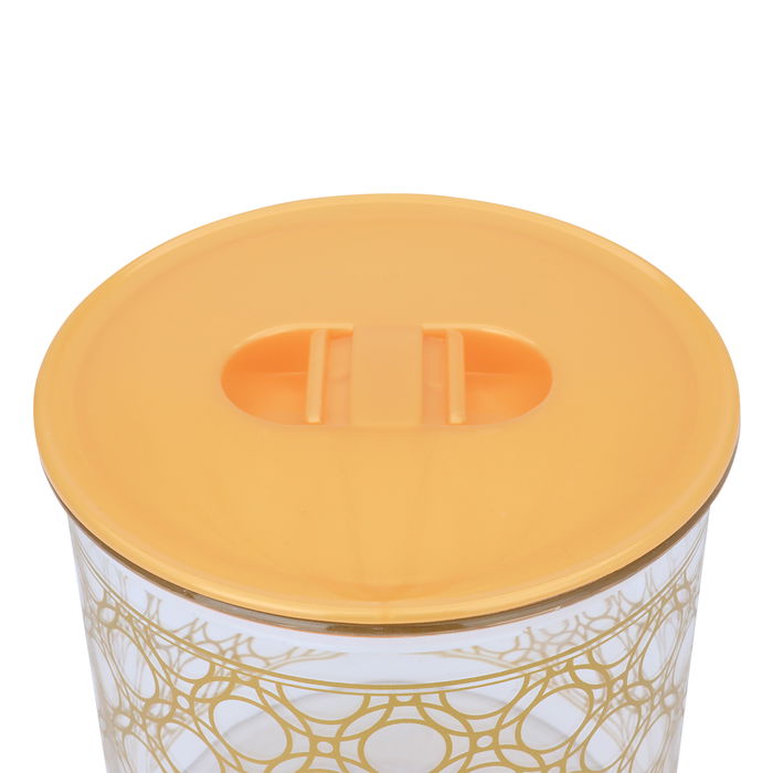 Round Plastic Box Embossed Gold Circles 3250ml image 2