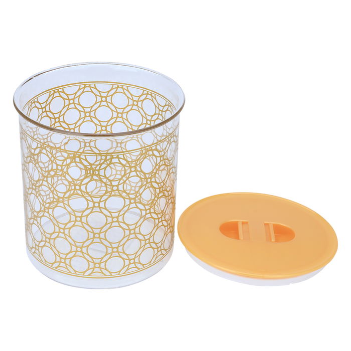 Round Plastic Box Embossed Gold Circles 3250ml image 4