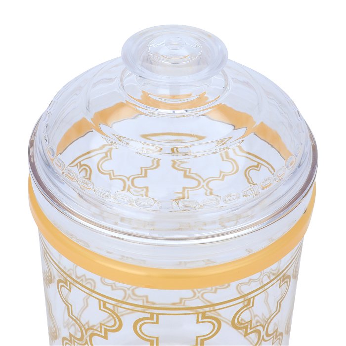Golden Embossed Round Plastic Spice Boxes Set 3 Pieces image 4