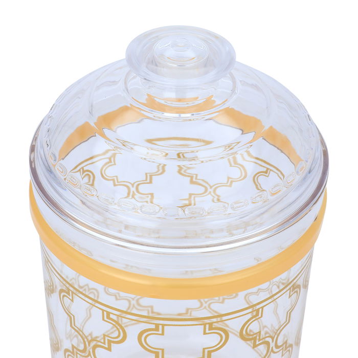 Golden Embossed Round Plastic Spice Boxes Set 3 Pieces image 4