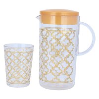 Set (Jake + 4 cups) transparent, embossed golden product image
