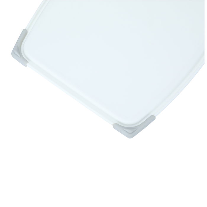 White rectangular cutting board with small grey rim image 2