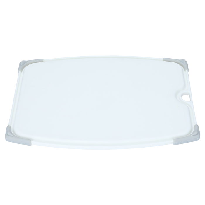 White rectangular cutting board with small grey rim image 3