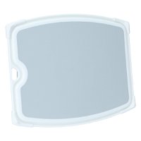 Grey rectangular cutting board with small white rim product image