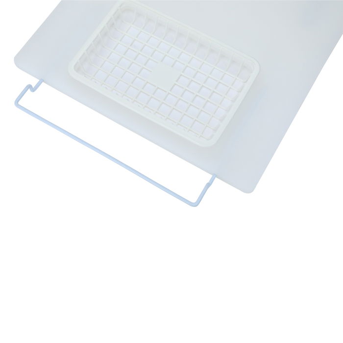 White plastic cutting board with strainer image 4