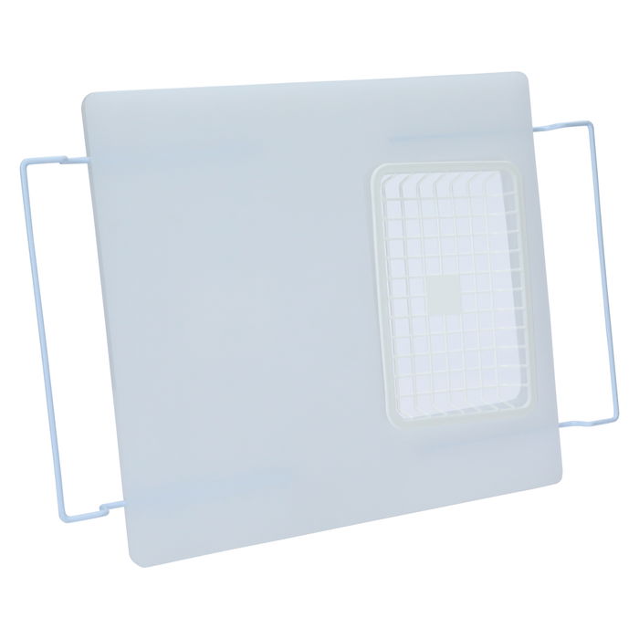 White plastic cutting board with strainer image 2