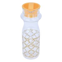 Gold embossed transparent plastic bottle product image