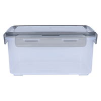 Plastic Food Container, Gray Rectangle 2000ml product image