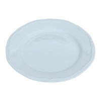 White Round Flat Porcelain Serving Dish 8.5 inch product image