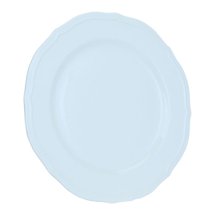 White Flat Round Porcelain Serving Plate 10.5 Inch image 2